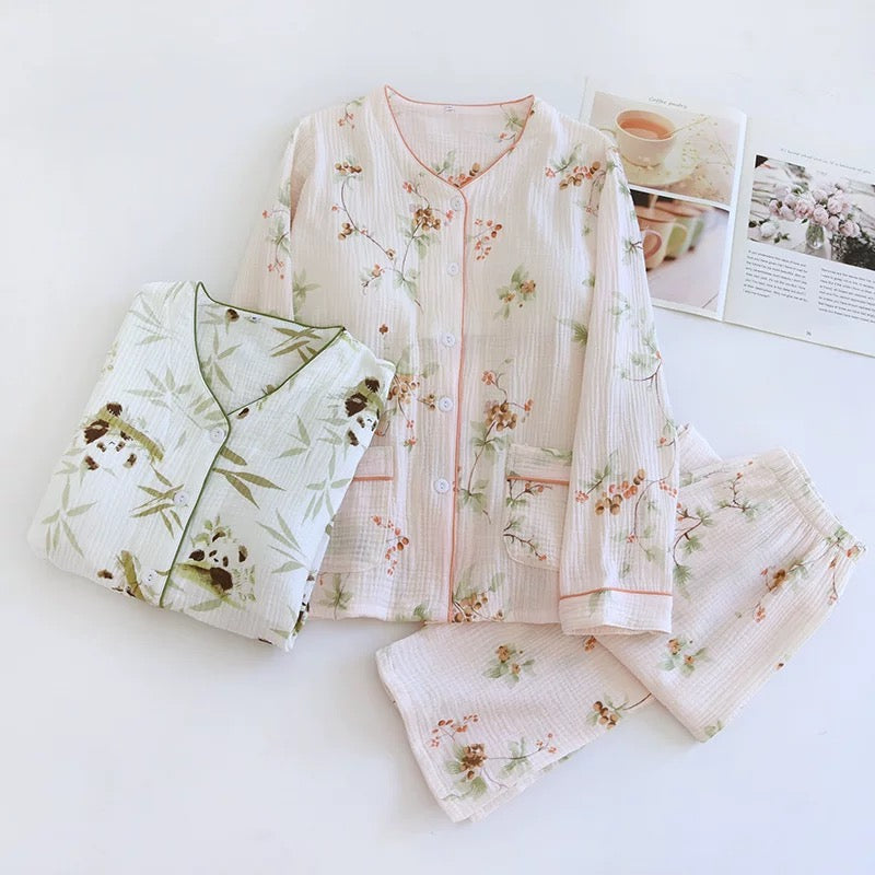 Blossom & Bamboo Padded Nightsuit Set